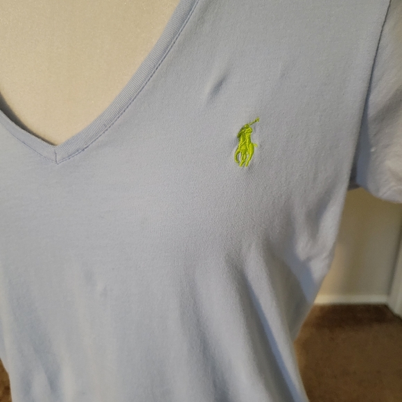 Polo Ralph Lauren Women's Short Sleeve Shirt Light Blue XL - Picture 4 of 7